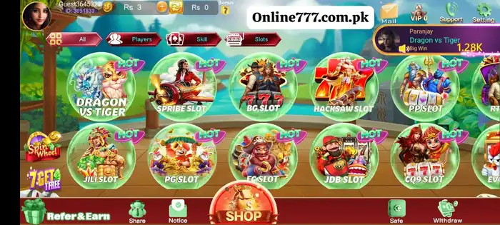 Most Papular games in online777