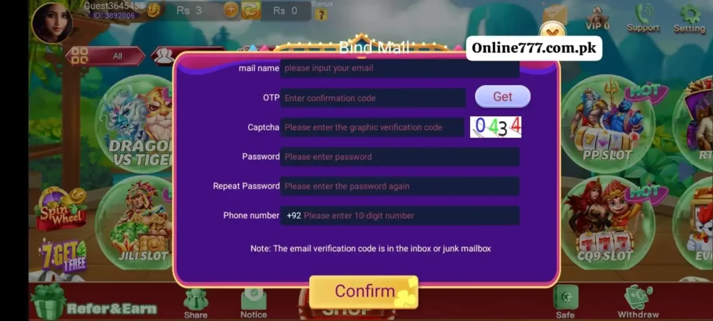 online777 register